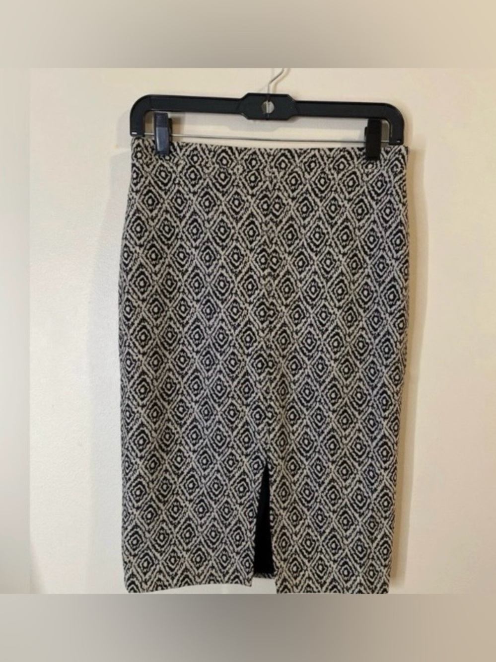 Sam Edelman Black and White Geometric Formal Pencil Skirt - Women's